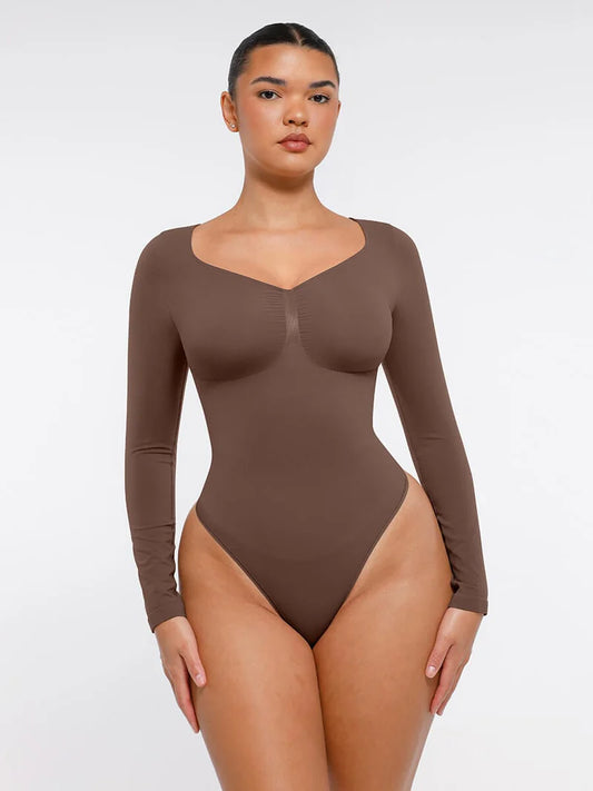 Slimming long sleeve bodysuit