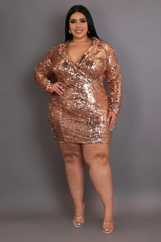 Metallic mini dress